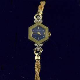 Bulova Vintage Lapis Lazuli Diamond Women's Wrist Watch - Thenetjeweler