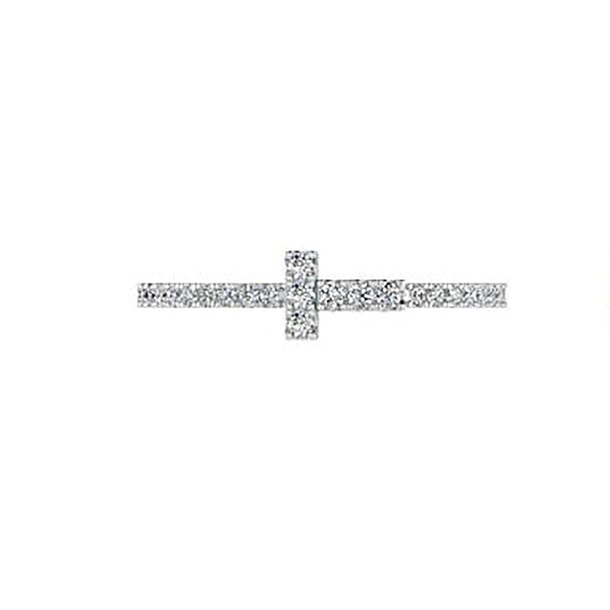 T Diamond Wire Band Ring - Thenetjeweler