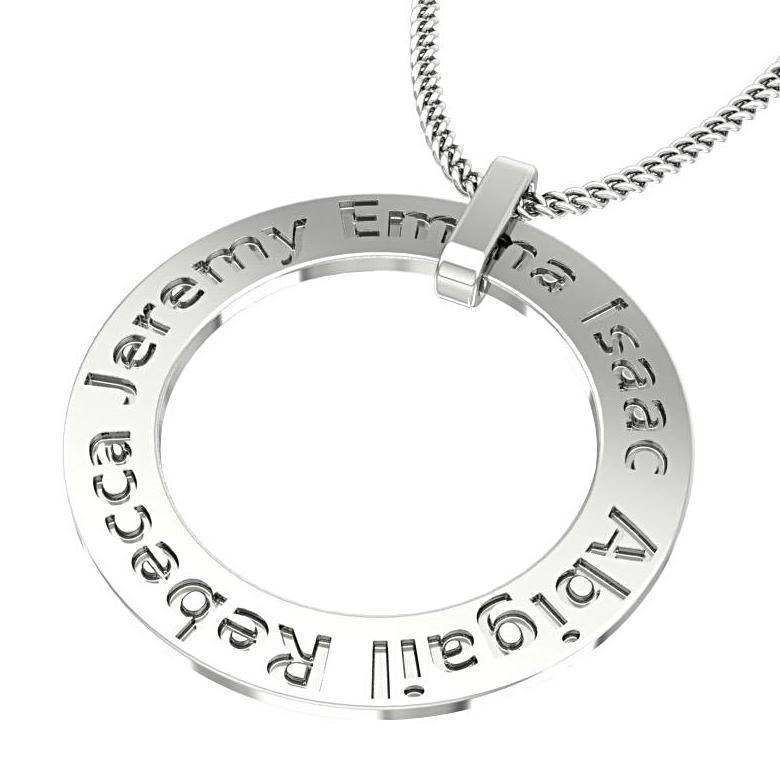 Personalized Circle Name Pendant Necklace - Thenetjeweler