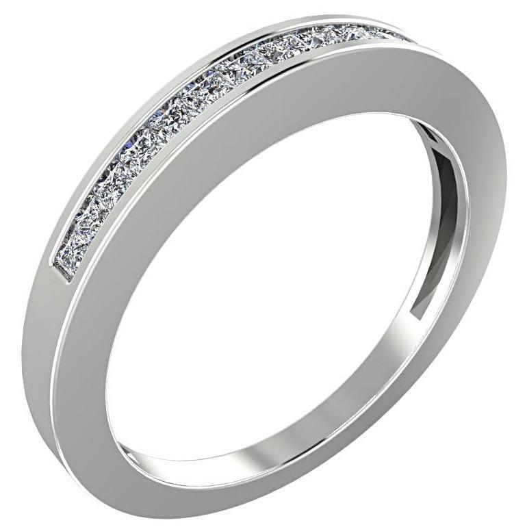 Princess Diamonds Semi Eternity Ring 14K White Gold - Thenetjeweler