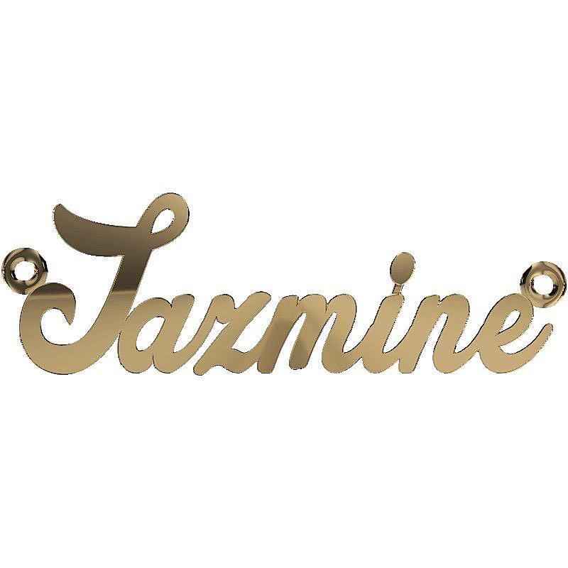 Jazmine Name Necklace | Diamond Cut | 10K & 14K Gold