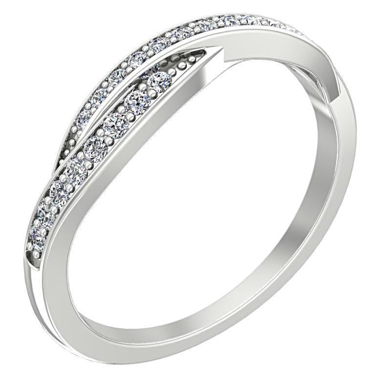 Twisted Diamond Ring 14K White Gold - Thenetjeweler