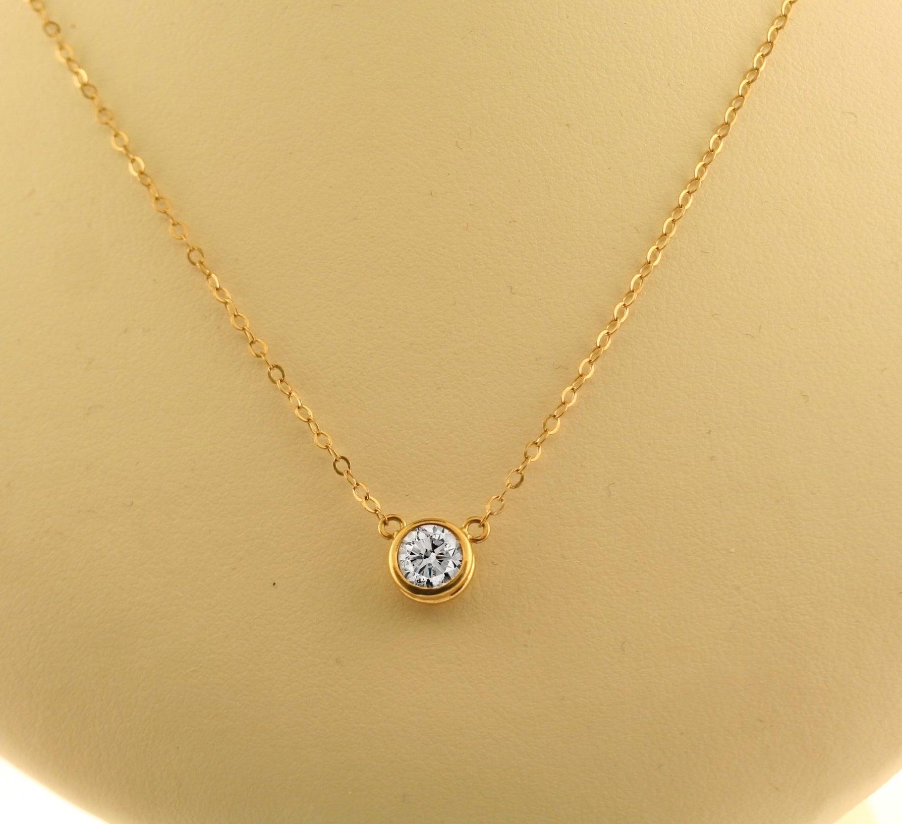 1 Carat Diamond Solitaire Pendant Necklace - Thenetjeweler