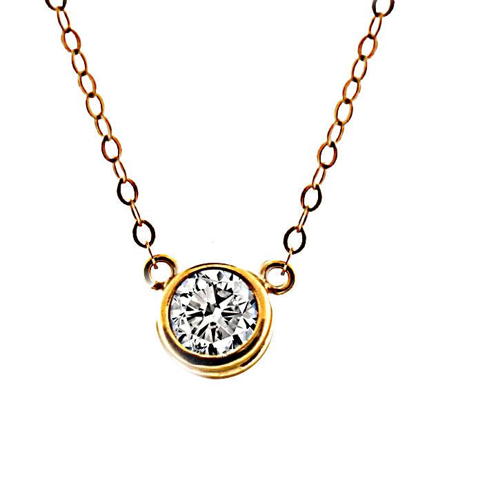 Moissanite Pendant Necklace 1 carat - Thenetjeweler