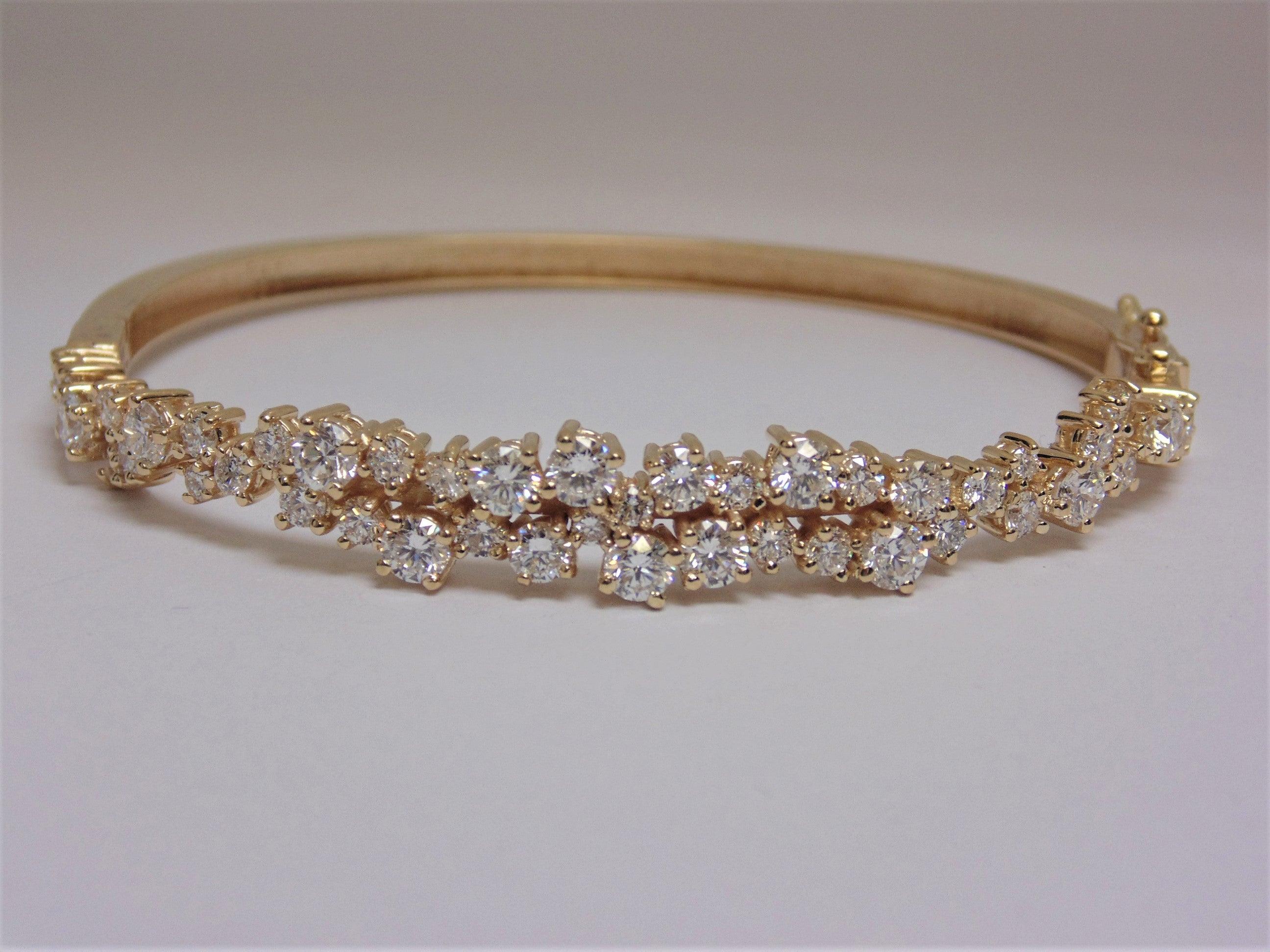 Cluster Diamond Bangle - Thenetjeweler