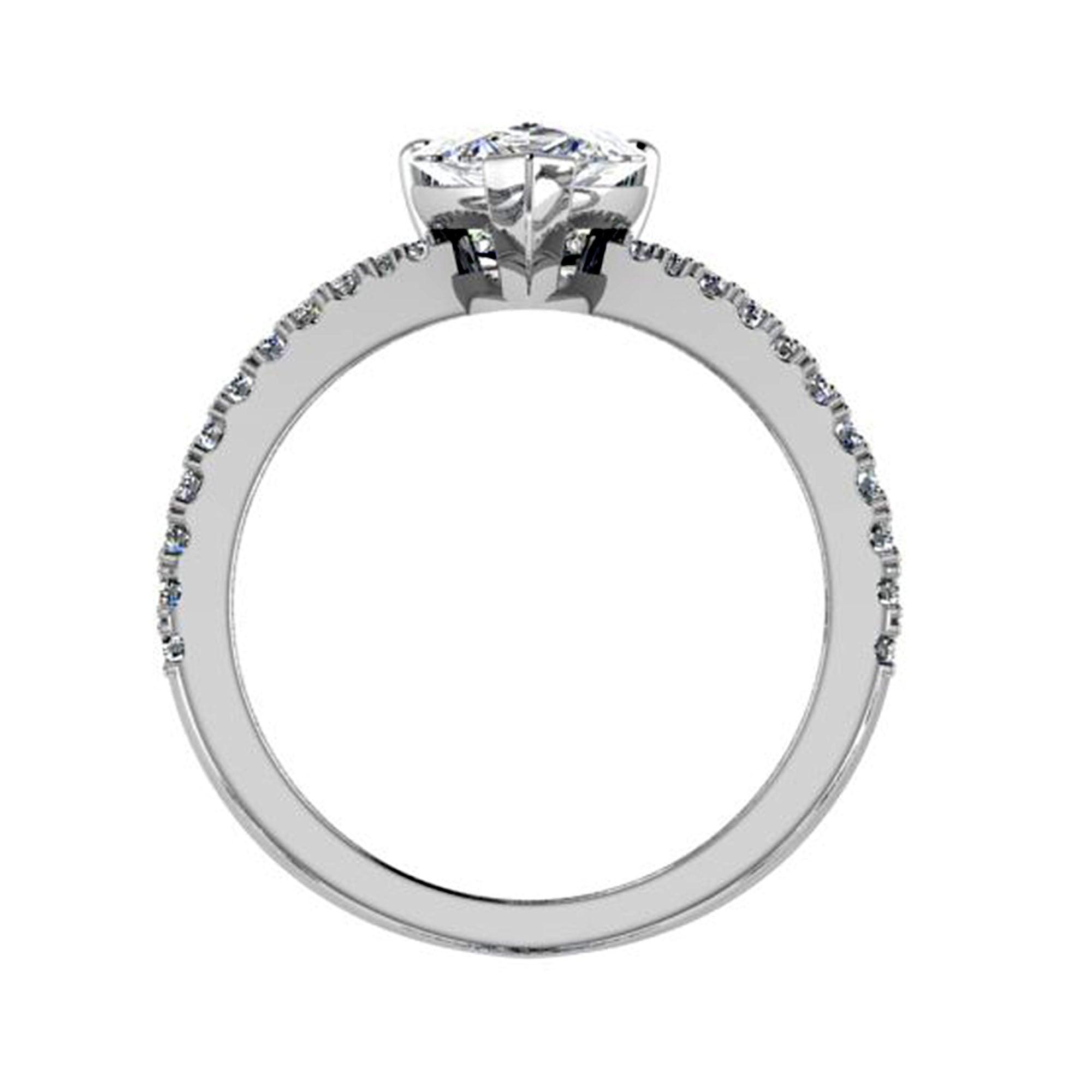 Engagement Ring 11x7mm Pear Cut Stone V Shape Diamond Matching Band Bridal Set - Thenetjeweler