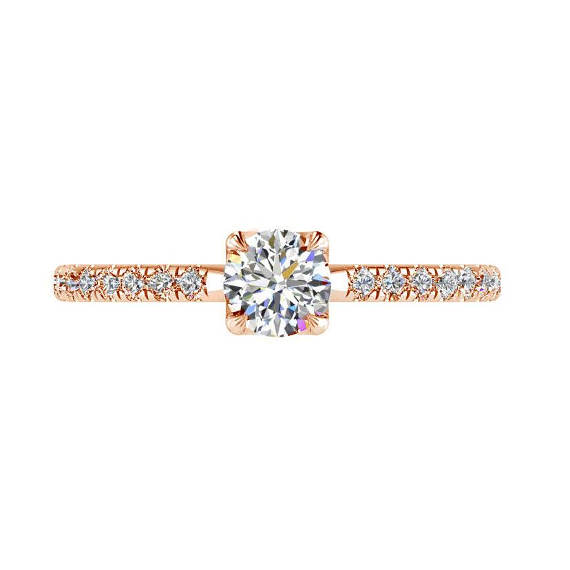 Round Diamond Rose Gold Engagement Ring (0.40 ct. tw) - Thenetjeweler