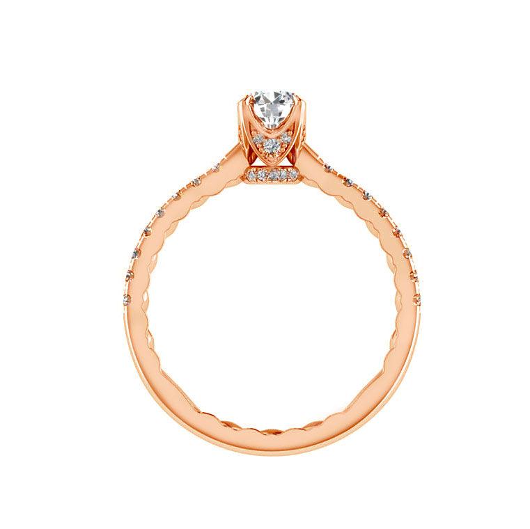 Round Diamond Rose Gold Engagement Ring (0.40 ct. tw) - Thenetjeweler