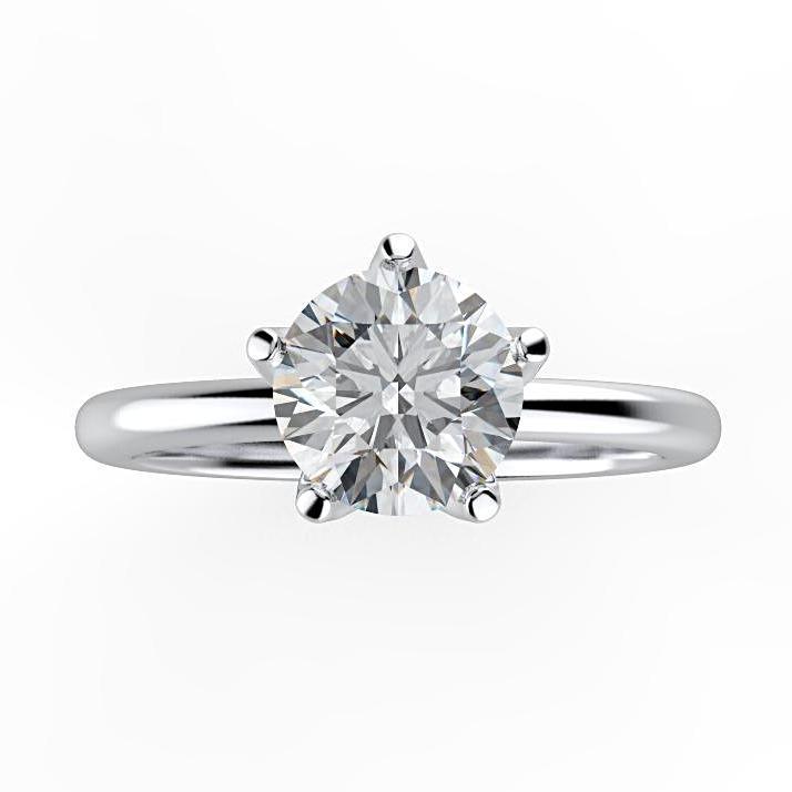 Round Diamond Solitaire Engagement Ring - Thenetjeweler