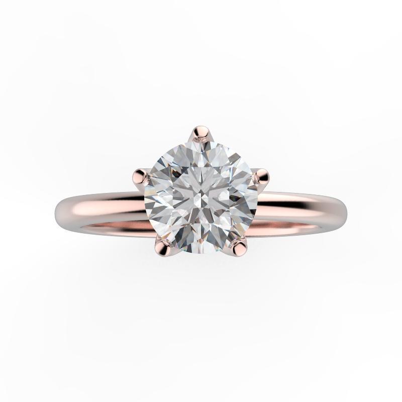 Round Diamond Solitaire Engagement Ring - Thenetjeweler