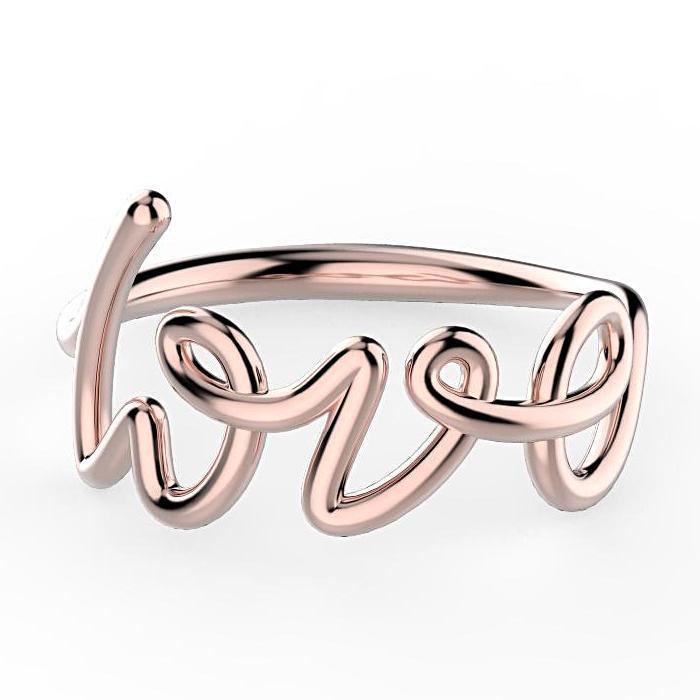 Love Design Ring 18K White Gold - Thenetjeweler