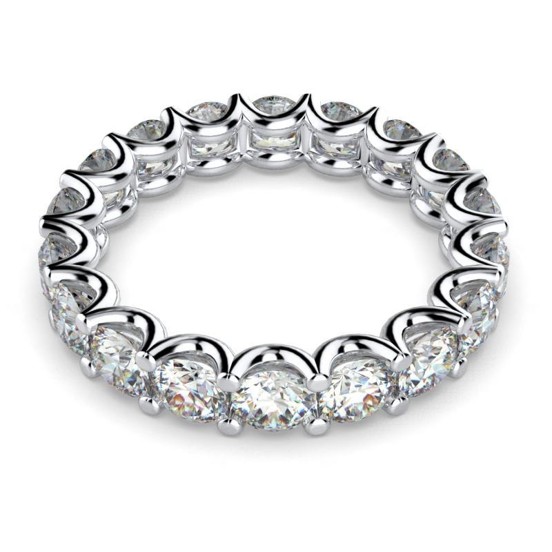 Diamond Eternity Ring Band 18k White Gold (3.0 ct. tw) - Thenetjeweler