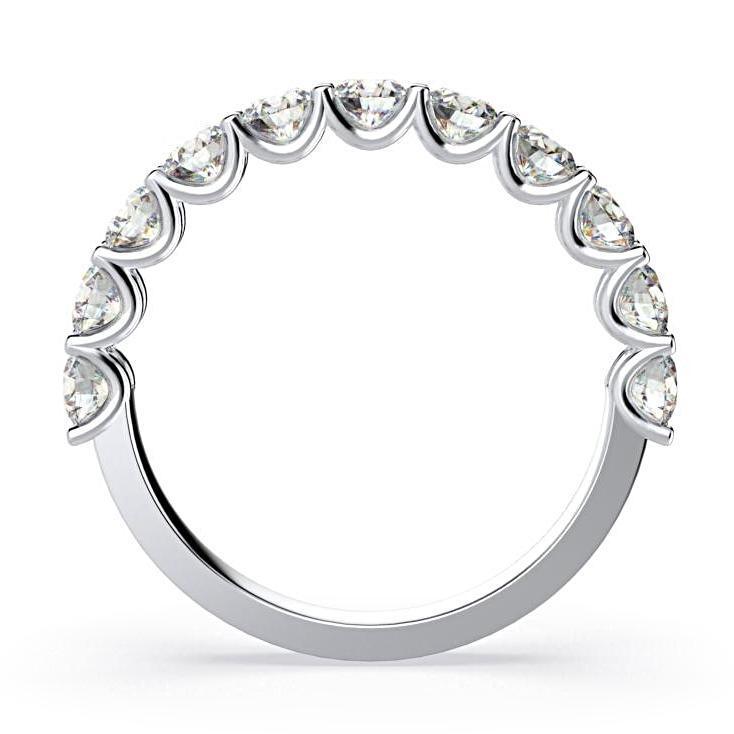 Diamond Semi Eternity Ring Band 18K Gold (1.10 ct. tw.) - Thenetjeweler
