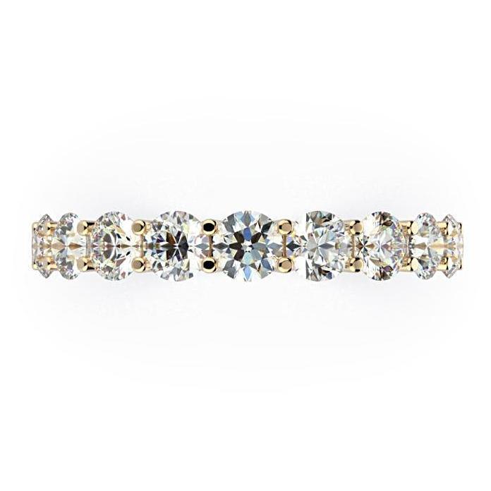 Diamond Semi Eternity Ring Band 18K Gold (1.10 ct. tw.) - Thenetjeweler