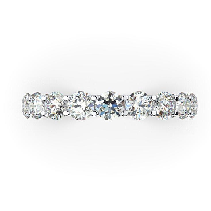 Round Diamond Semi Eternity Ring 18K Gold (1.50 ct. tw.) - Thenetjeweler
