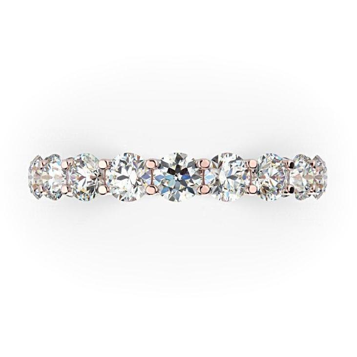 Round Diamond Semi Eternity Ring 18K Gold (1.50 ct. tw.) - Thenetjeweler