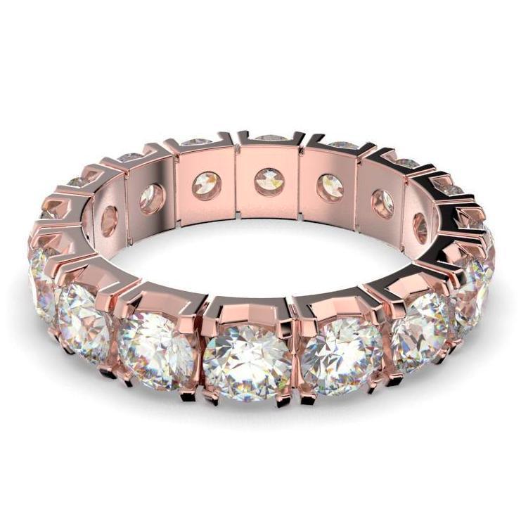 Round Diamond Eternity Ring 18K Gold (3.20 ct. tw.) - Thenetjeweler