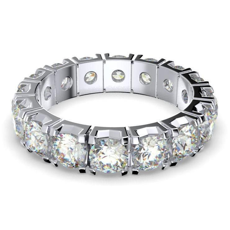 Round Diamond Eternity Ring 18K Gold (3.20 ct. tw.) - Thenetjeweler