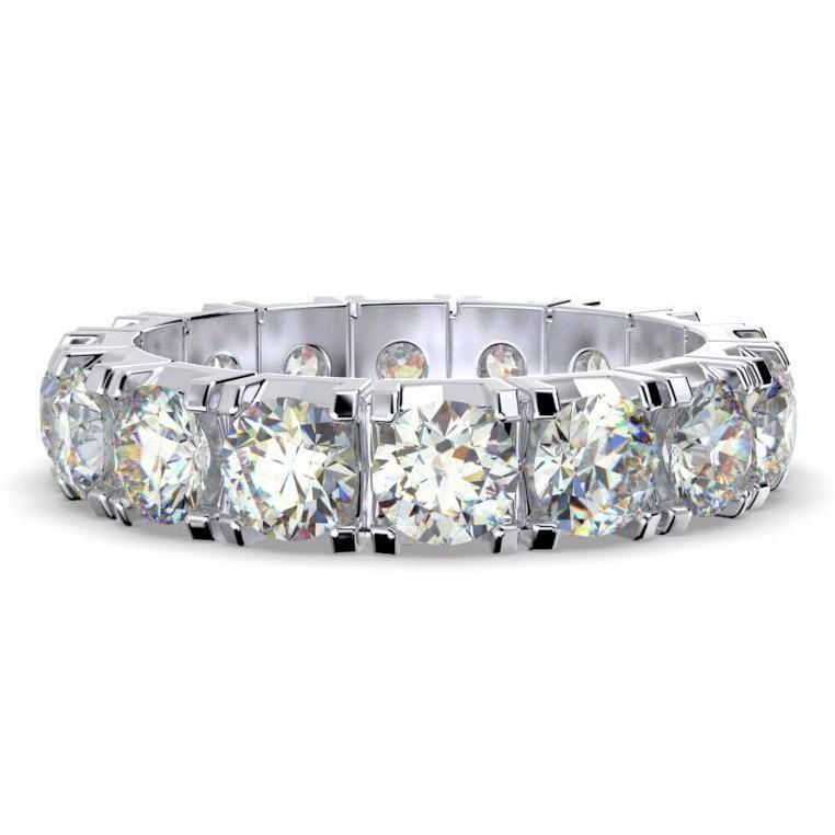 Round Diamond Eternity Ring 18K Gold (3.20 ct. tw.) - Thenetjeweler