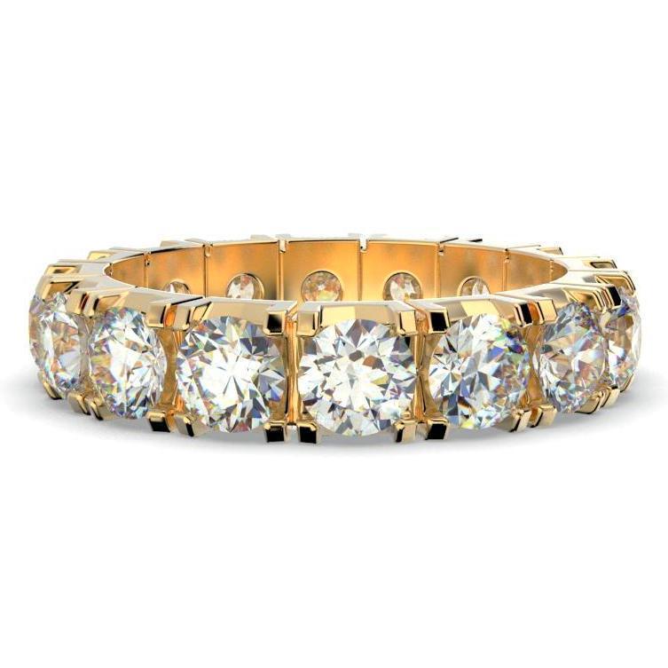 Round Diamond Eternity Ring 18K Gold (3.20 ct. tw.) - Thenetjeweler