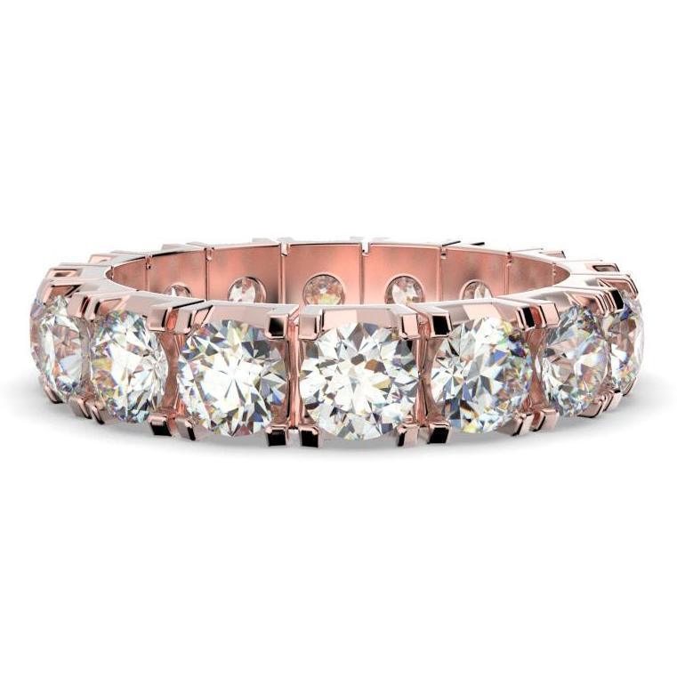 Round Diamond Eternity Ring 18K Gold (3.20 ct. tw.) - Thenetjeweler