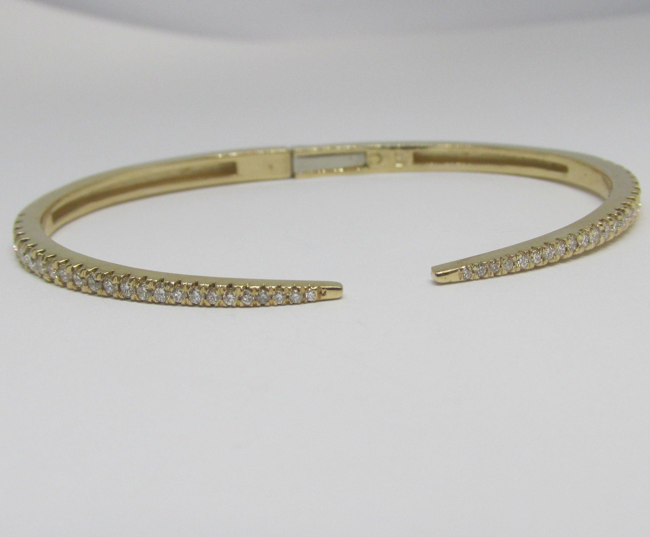 Open Diamond Claw Cuff Bangle - Thenetjeweler