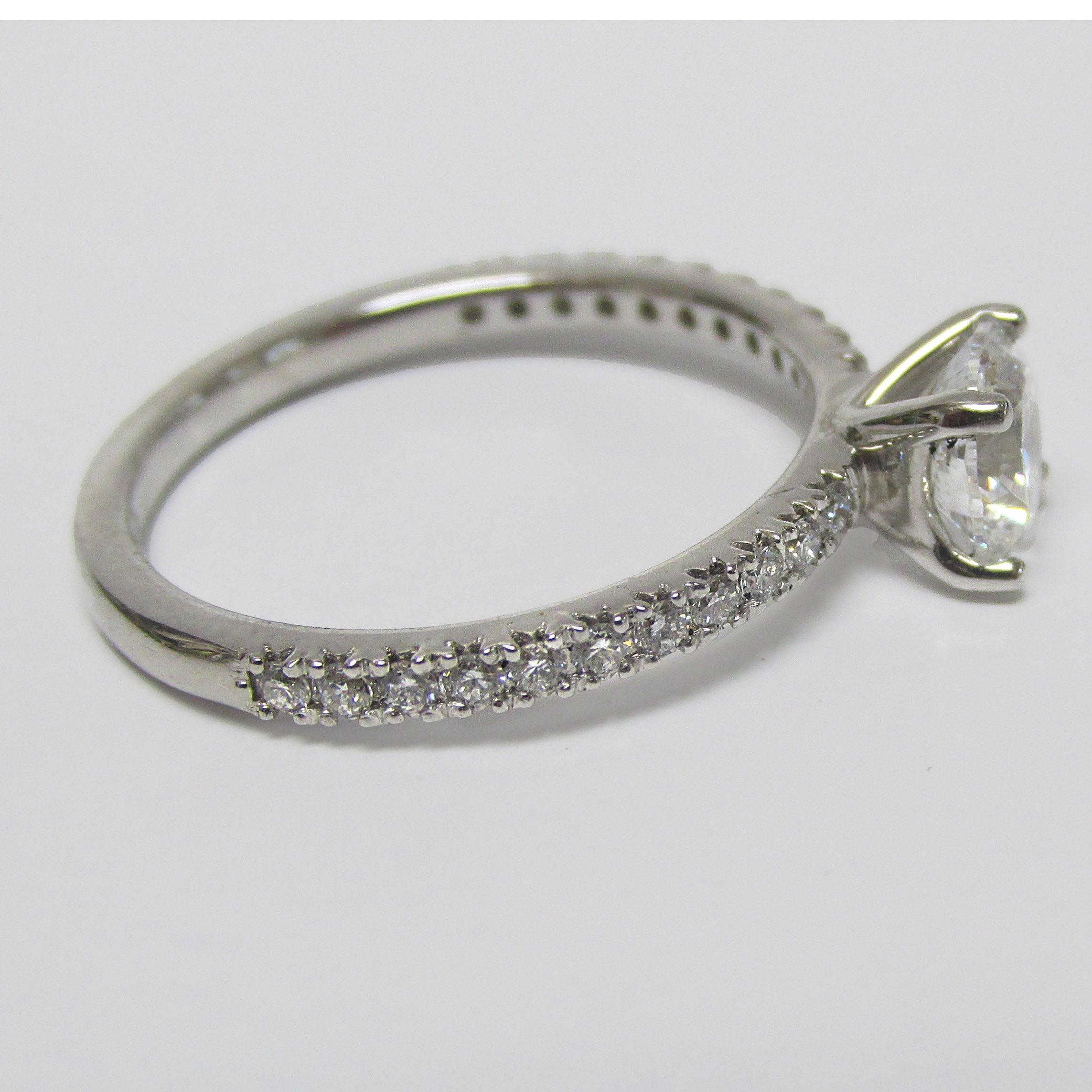 0.70ct Round Lab-Grown Diamond Engagement ring with Side Stones - Thenetjeweler