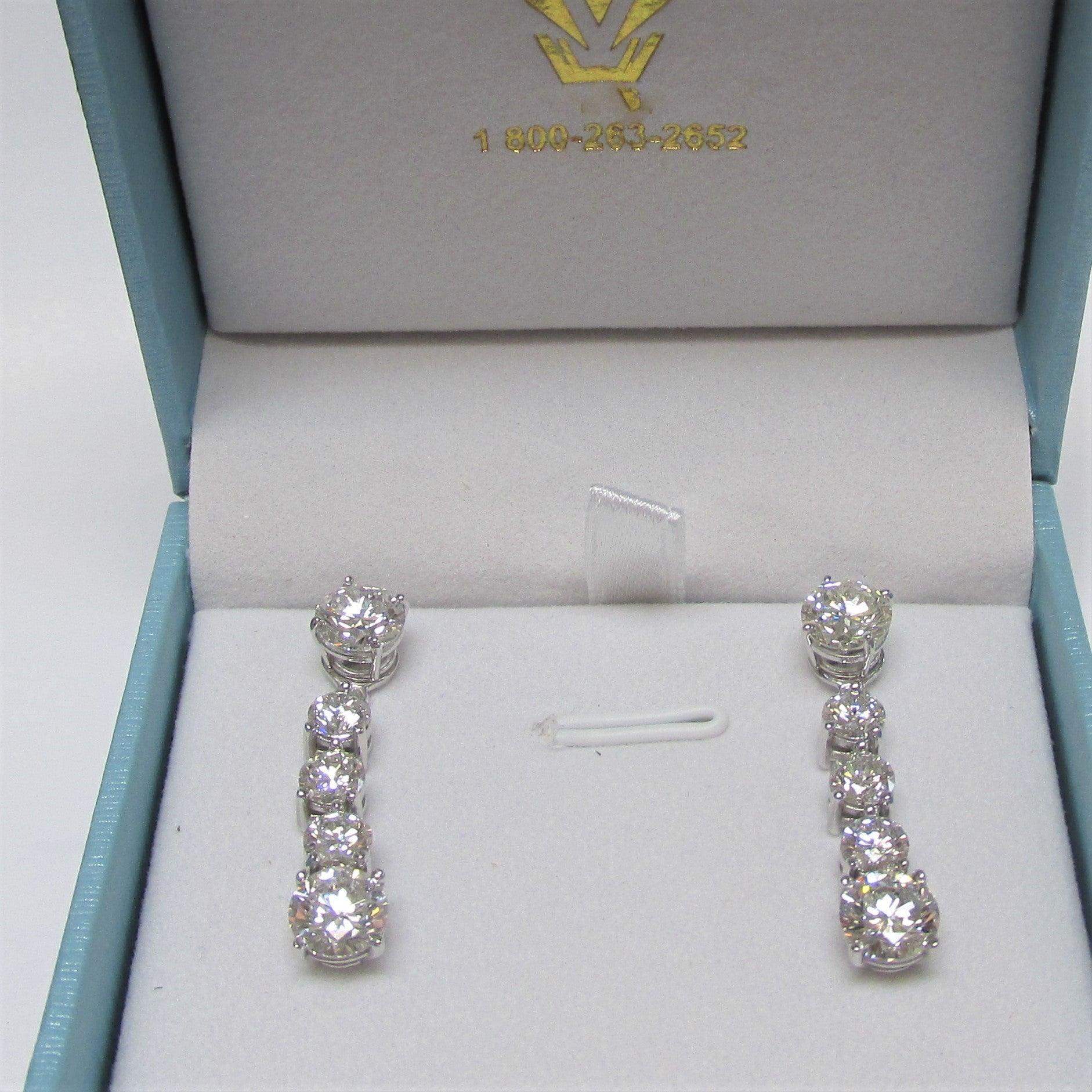 Lab Diamond Drop Earring with Jackets 13.0 carats - Thenetjeweler