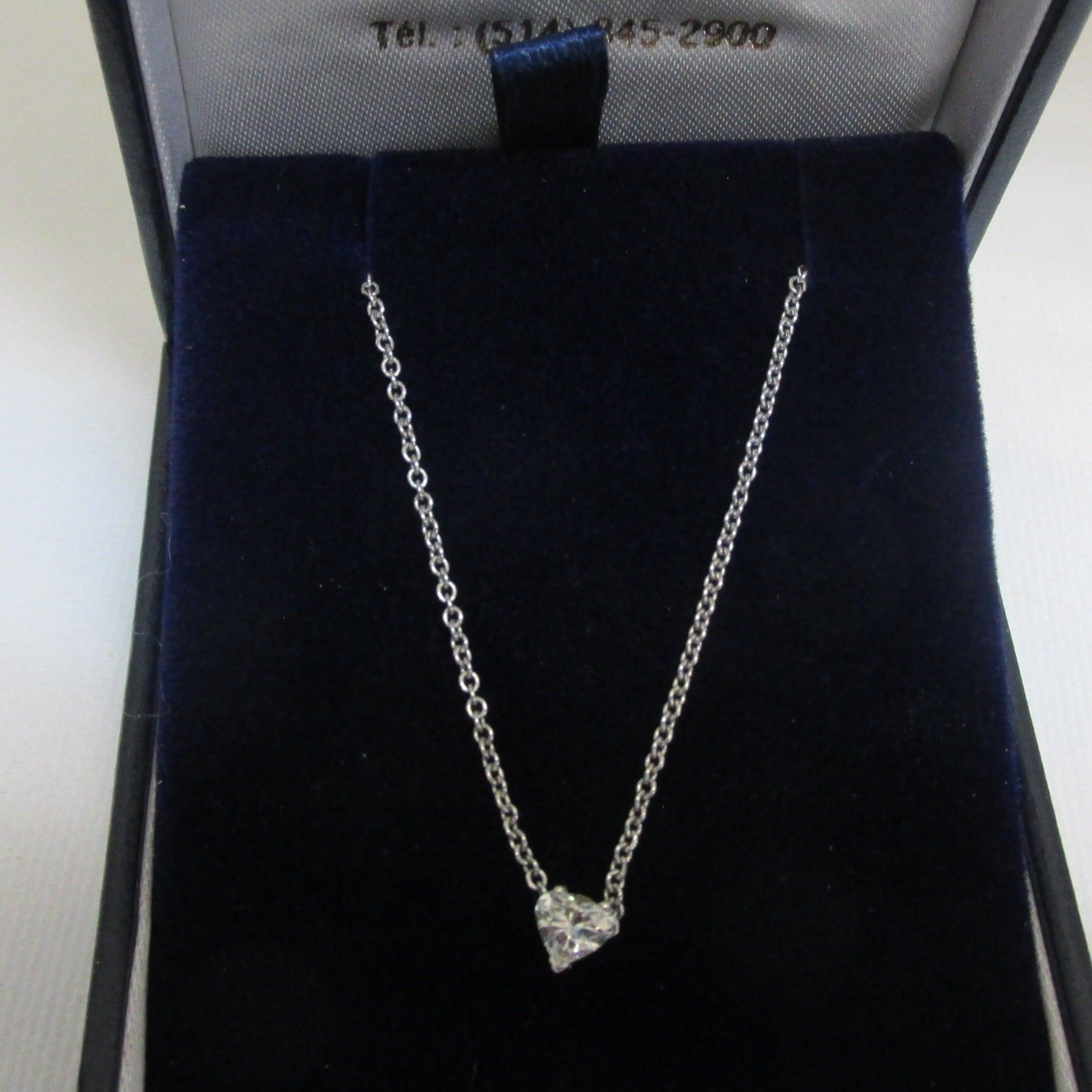 Mini Diamond Heart Solitaire Necklace - Thenetjeweler