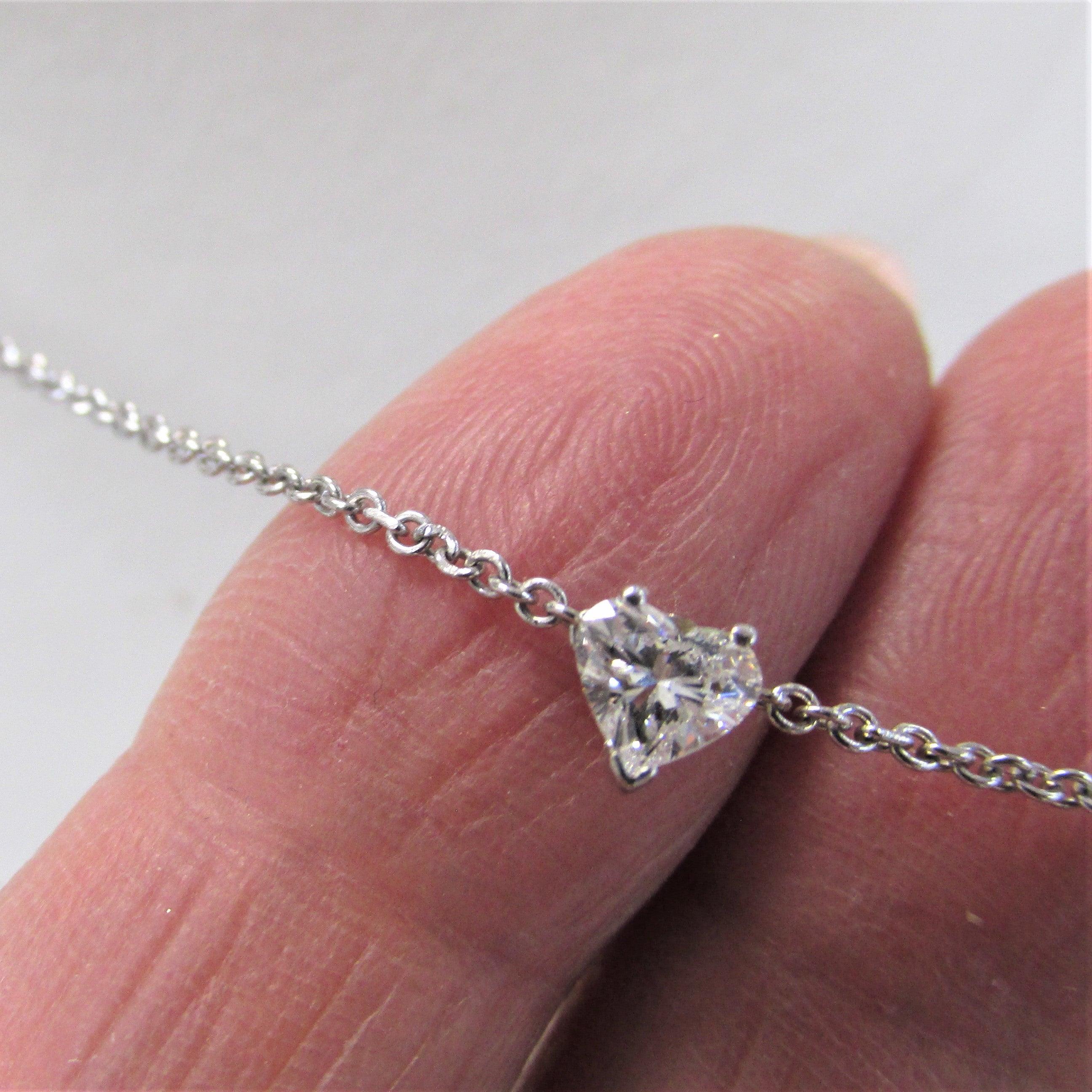Mini Diamond Heart Solitaire Necklace - Thenetjeweler