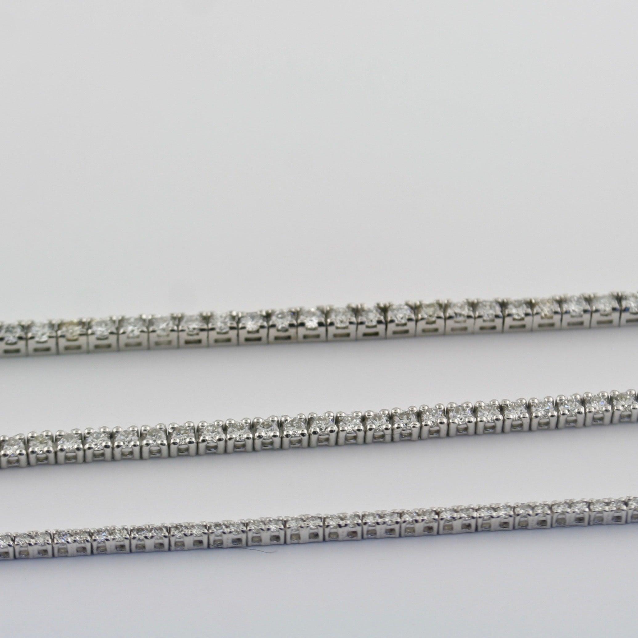 Tennis Diamond Bracelet 14K White Gold 3 ct.t.w. - Thenetjeweler