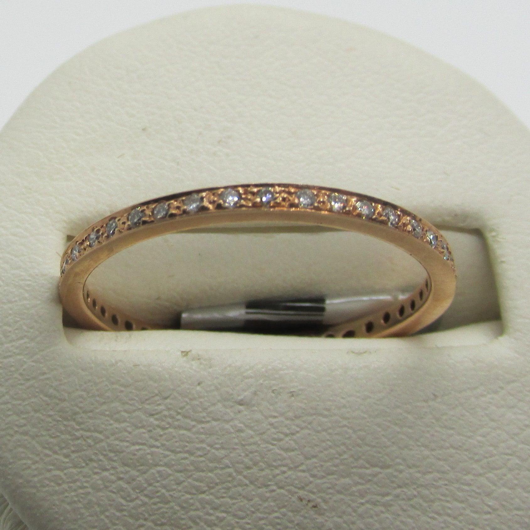 Diamond Full Eternity Ring Rose Gold - Thenetjeweler