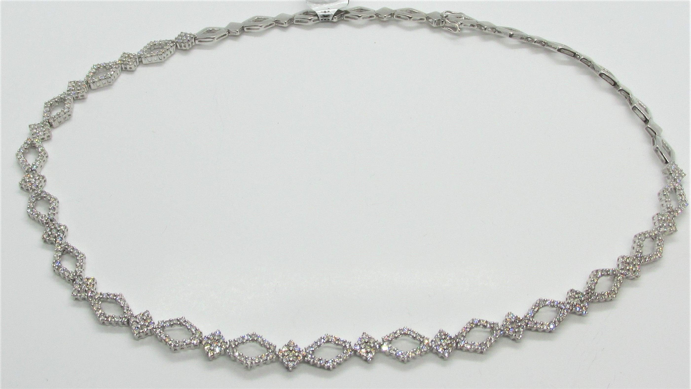 Tennis Rhombus Diamond Necklace - Thenetjeweler