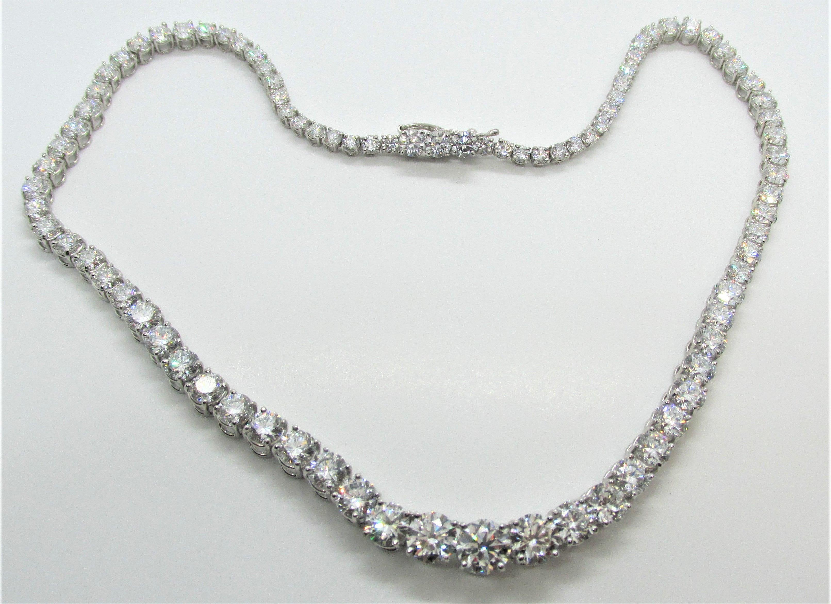 Graduated Diamond Tennis Necklace - Thenetjeweler