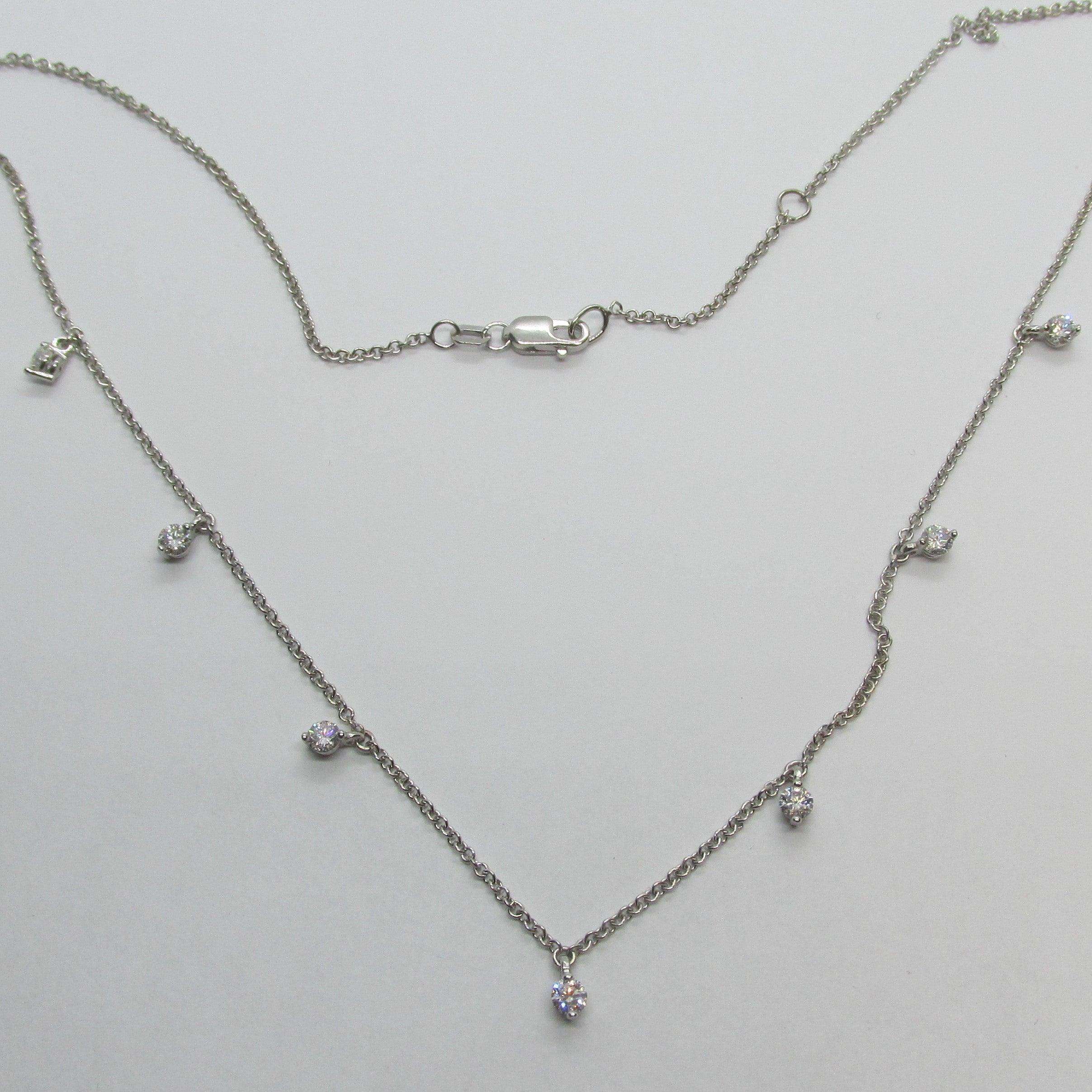 7 Dangling Diamonds Necklace - Thenetjeweler