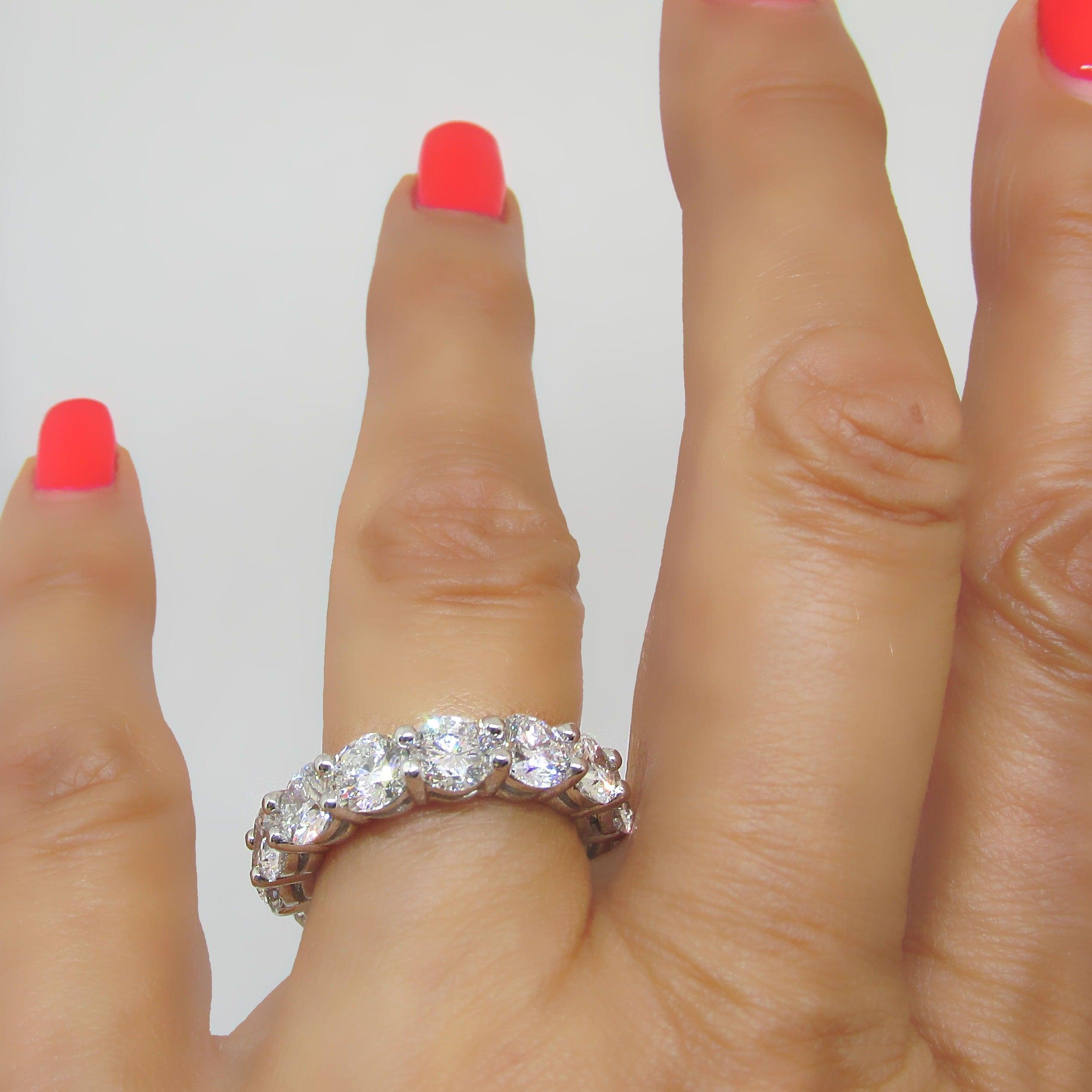 6.18 Carat TW Lab Grown Diamond Eternity Ring - Thenetjeweler