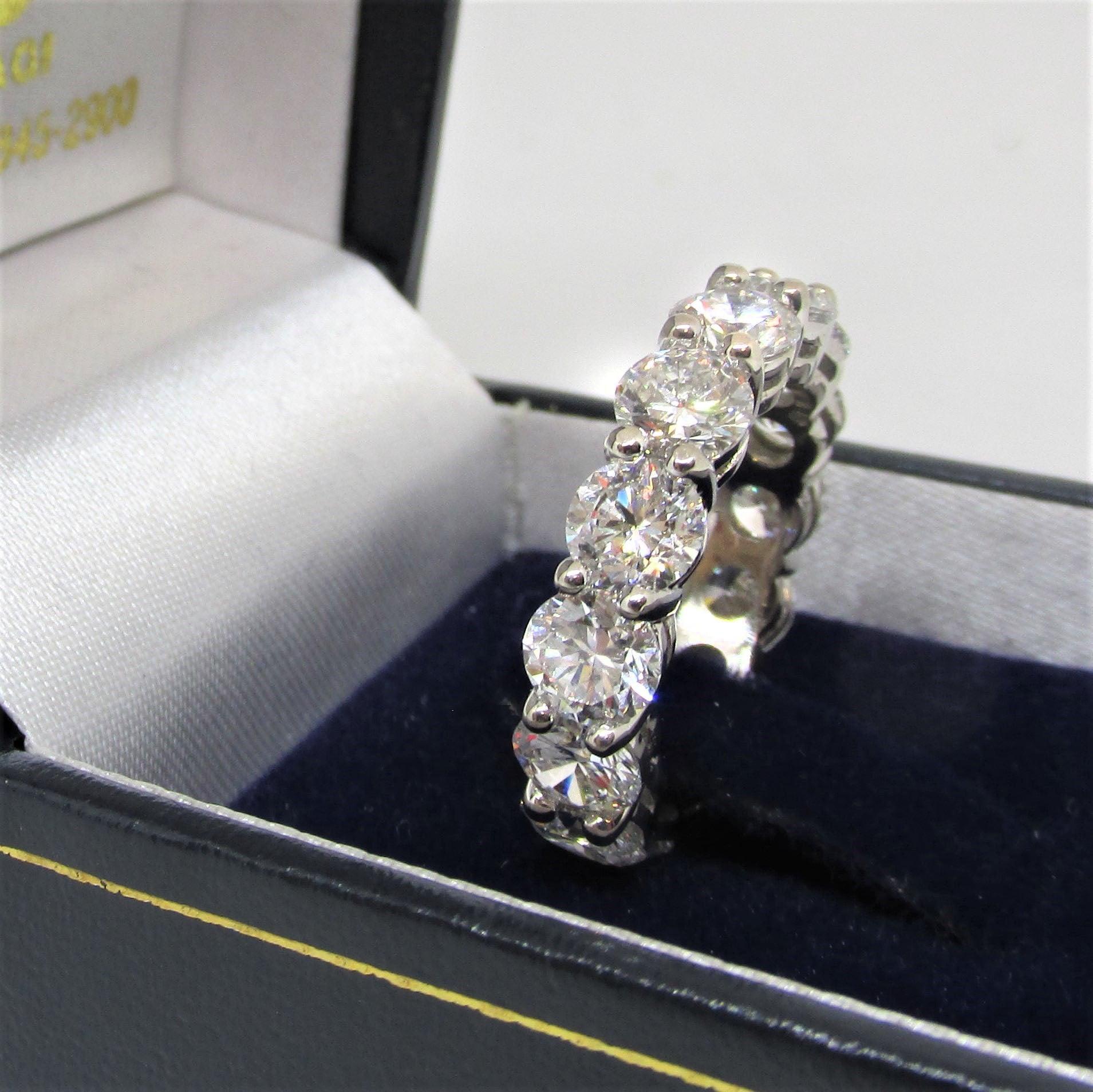 6.18 Carat TW Lab Grown Diamond Eternity Ring - Thenetjeweler