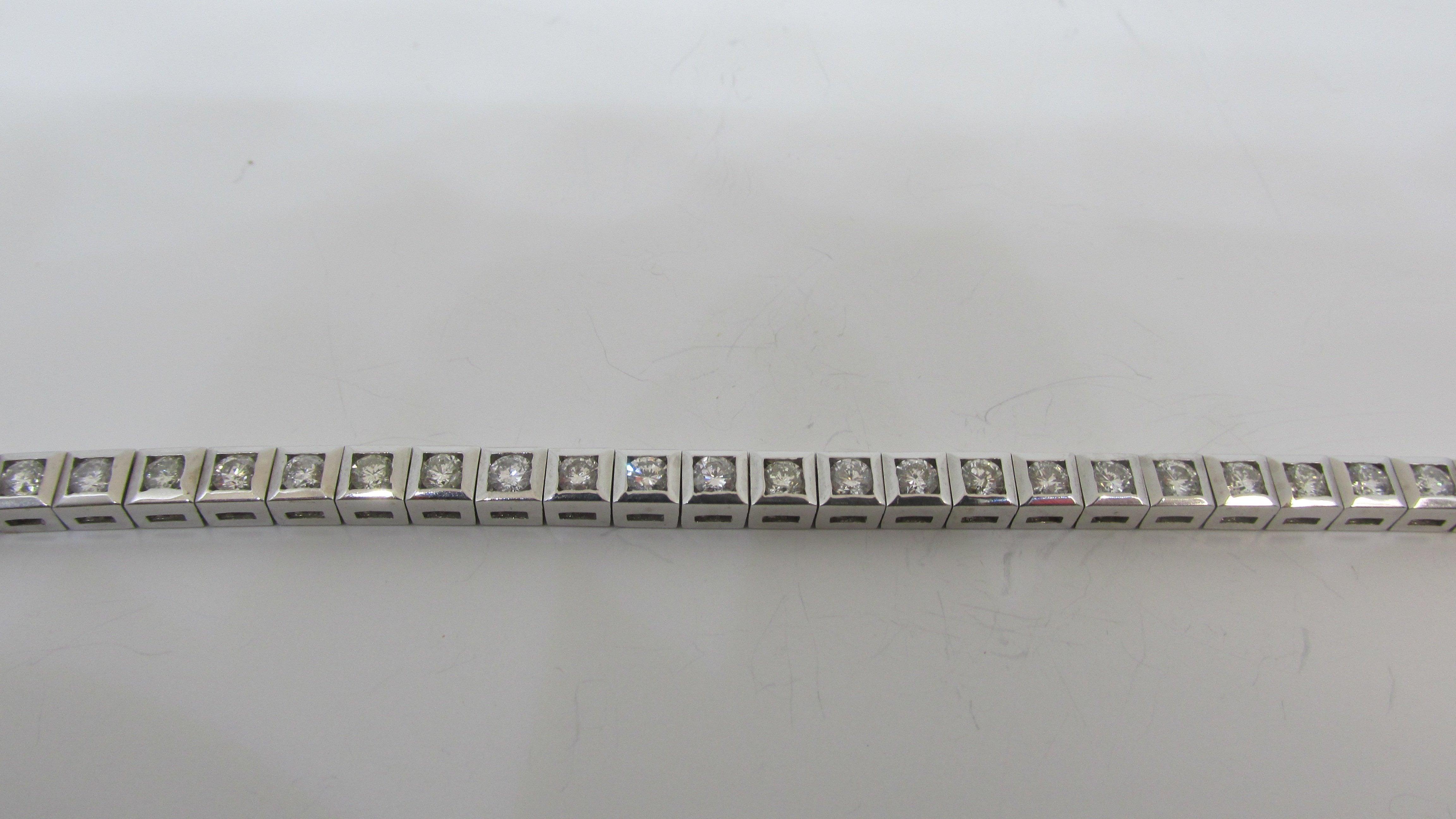 Channel-Set Round Diamond Tennis Bracelet 4.51 ct. - Thenetjeweler