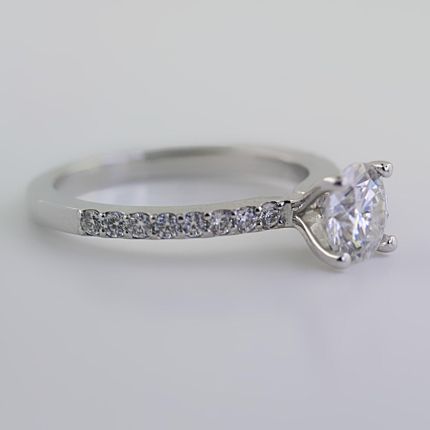 Round Cut Moissanite Engagement Ring - Thenetjeweler