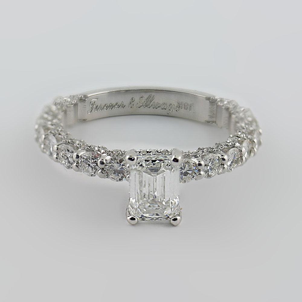 Chris & Nat Emerald Cut Diamond Engagement Ring - Thenetjeweler