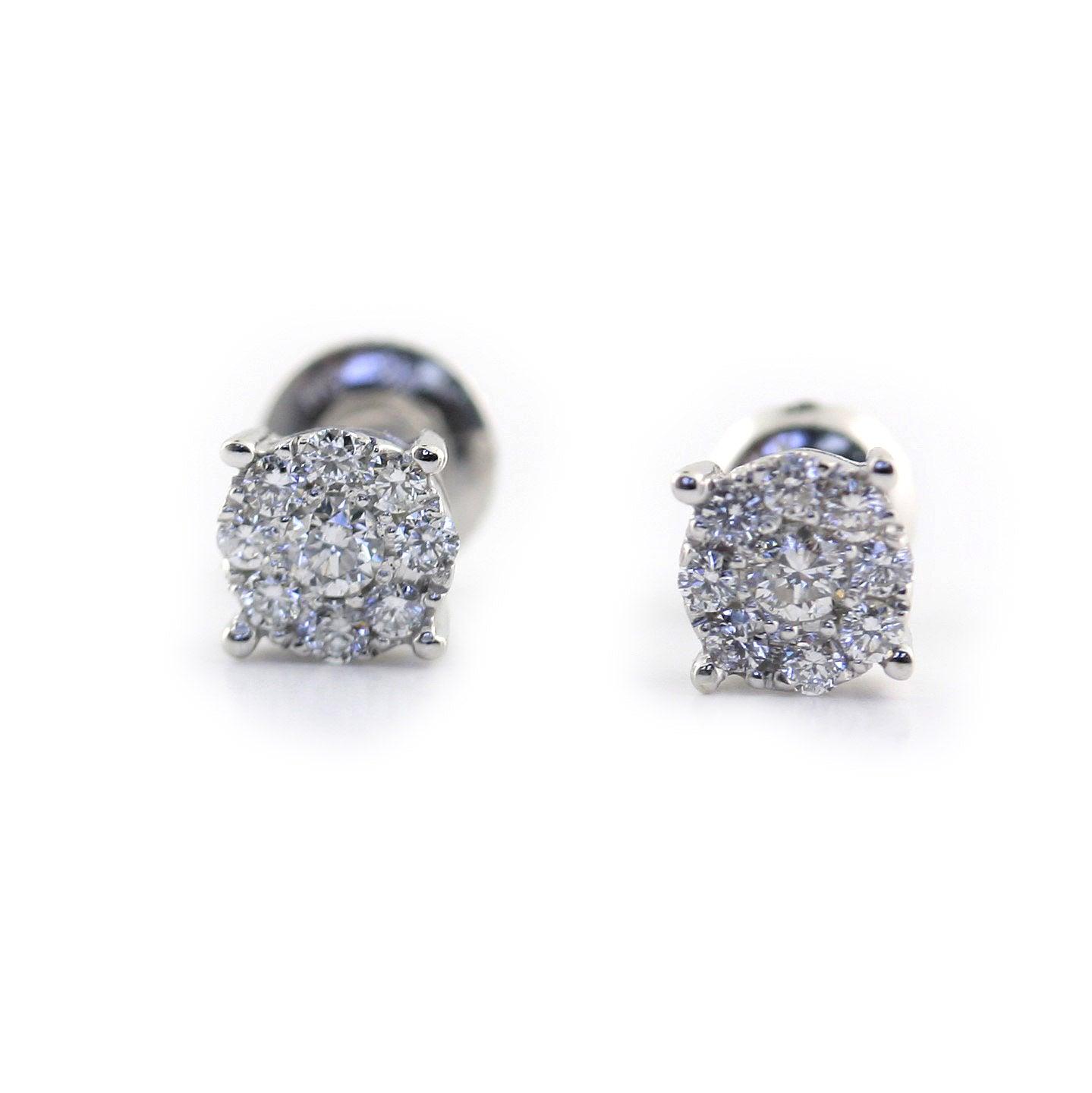 Illusion Diamond Stud Earrings 0.50 ct. tw - Thenetjeweler