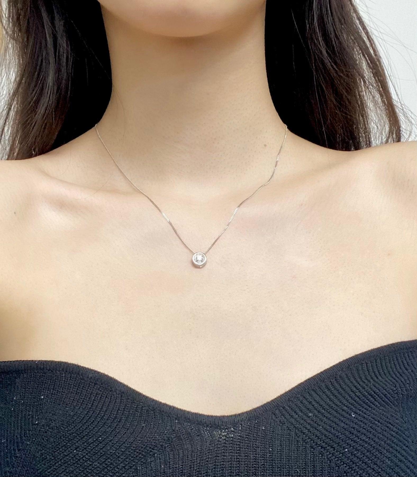 Diamond Solitaire Pendant 14k - Thenetjeweler