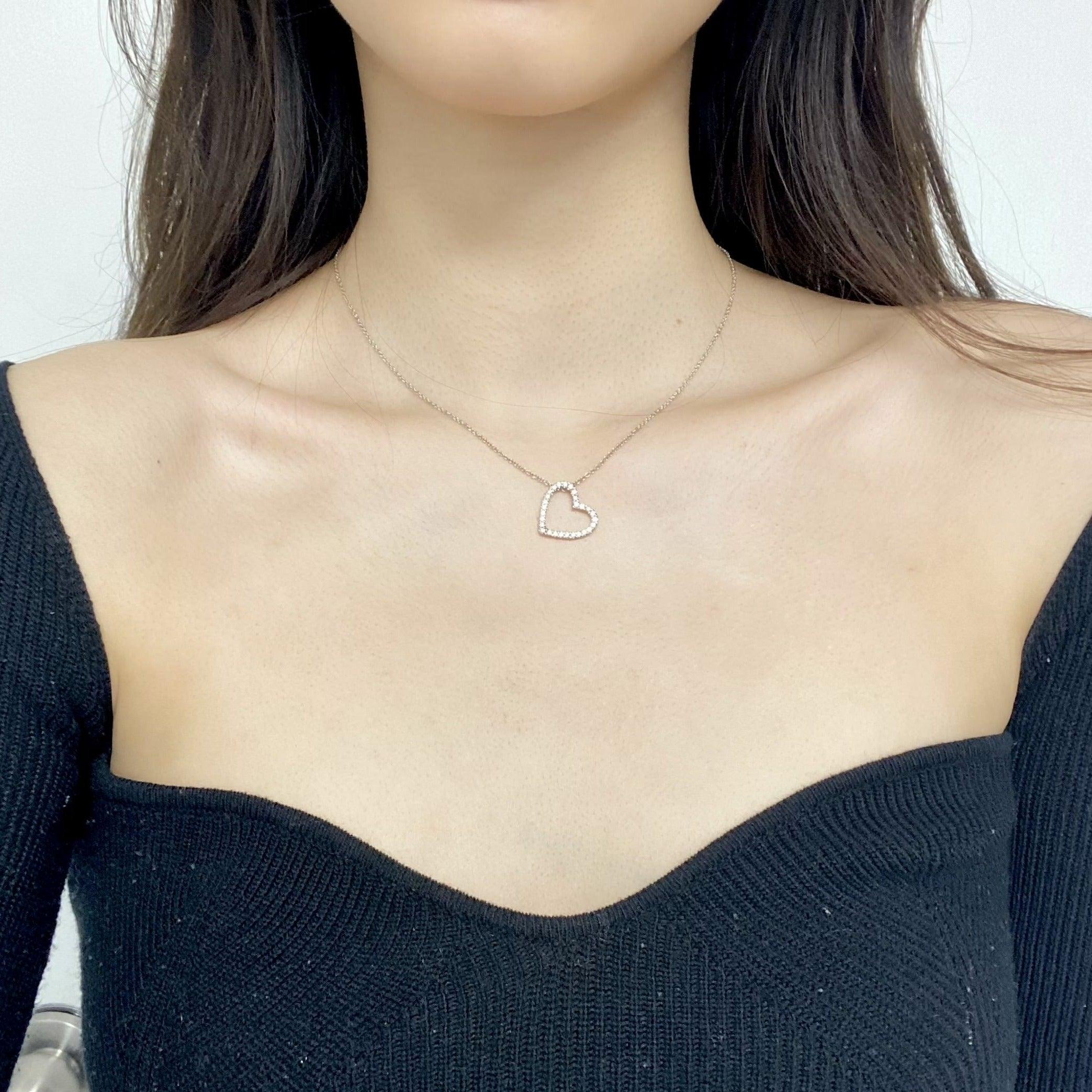 Heart Diamond Pendant in 14k Gold - Thenetjeweler