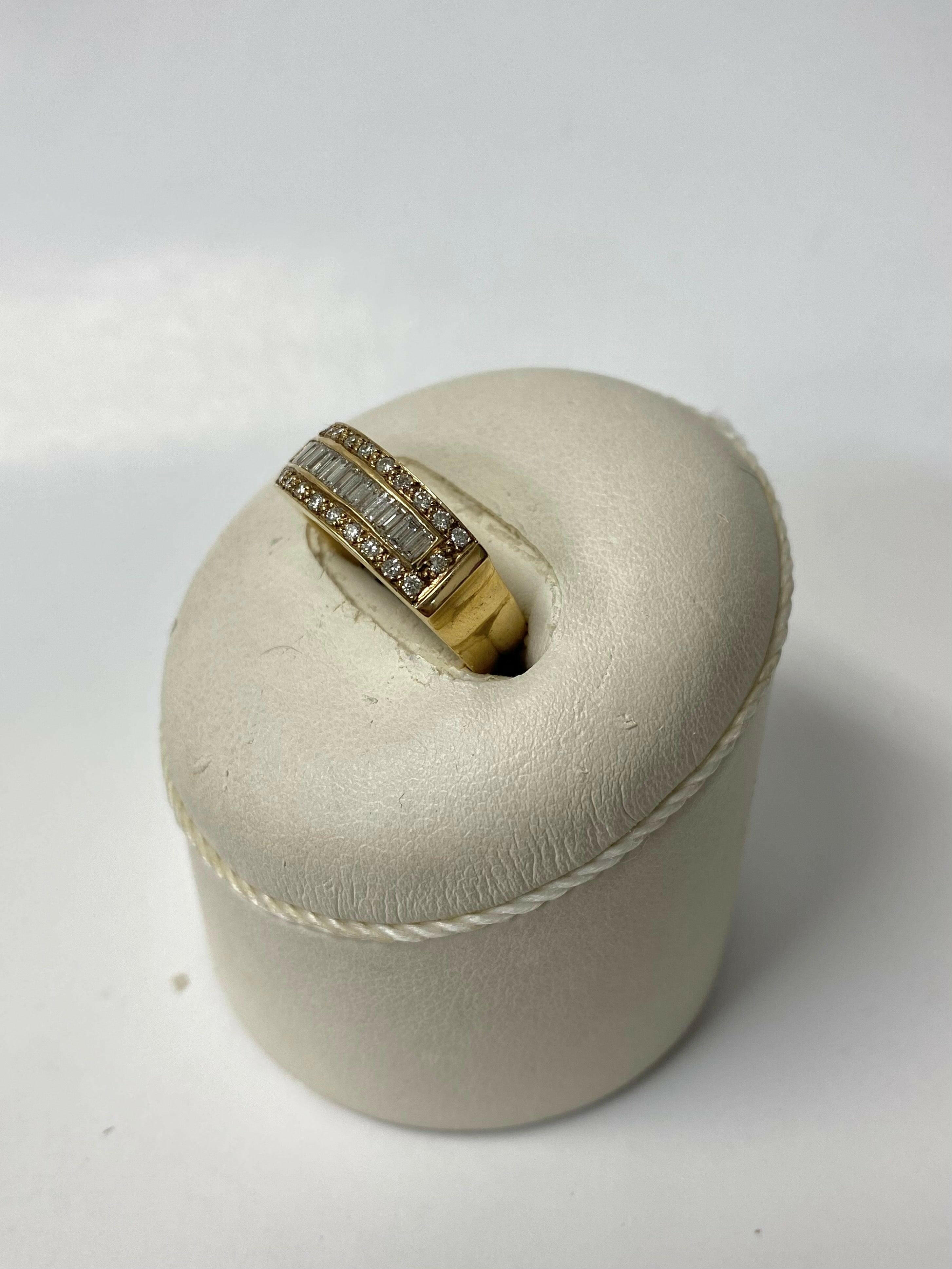 Baguette and Round Diamonds Statement Wedding Ring - Thenetjeweler