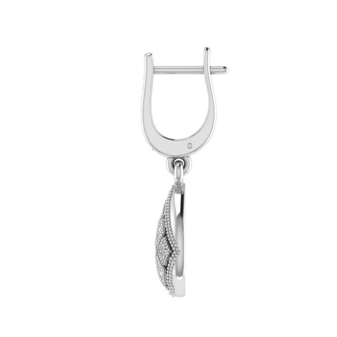 Diamond Drop Earrings White Gold 0.22 ctw - Thenetjeweler