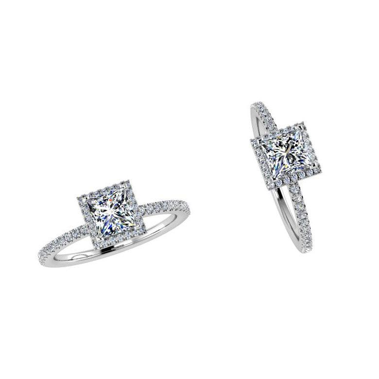 Stacked Wedding Bands with Engagement Ring - Thenetjeweler