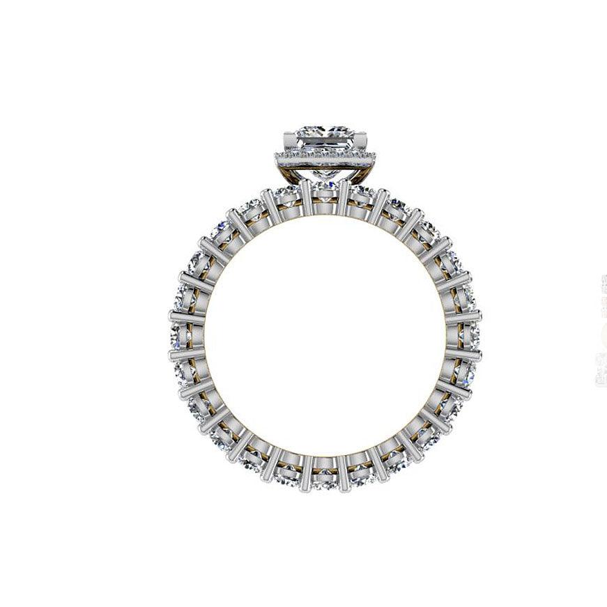 Stacked Wedding Bands with Engagement Ring - Thenetjeweler