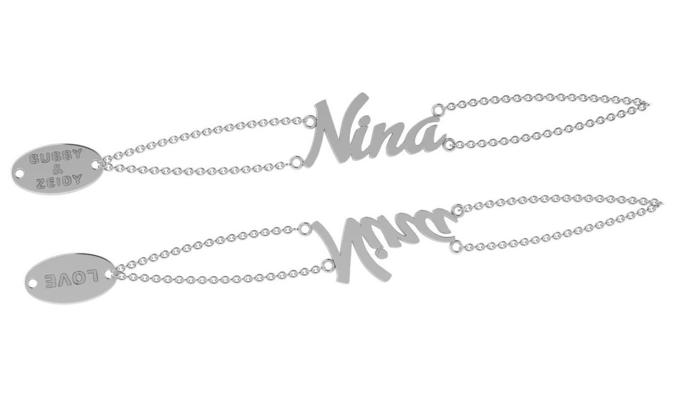 "Nina" Personalized Name Bracelet 10K Gold - Thenetjeweler