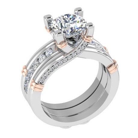 Engagement ring and Wedding band Set - Thenetjeweler