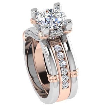 Engagement ring and Wedding band Set - Thenetjeweler